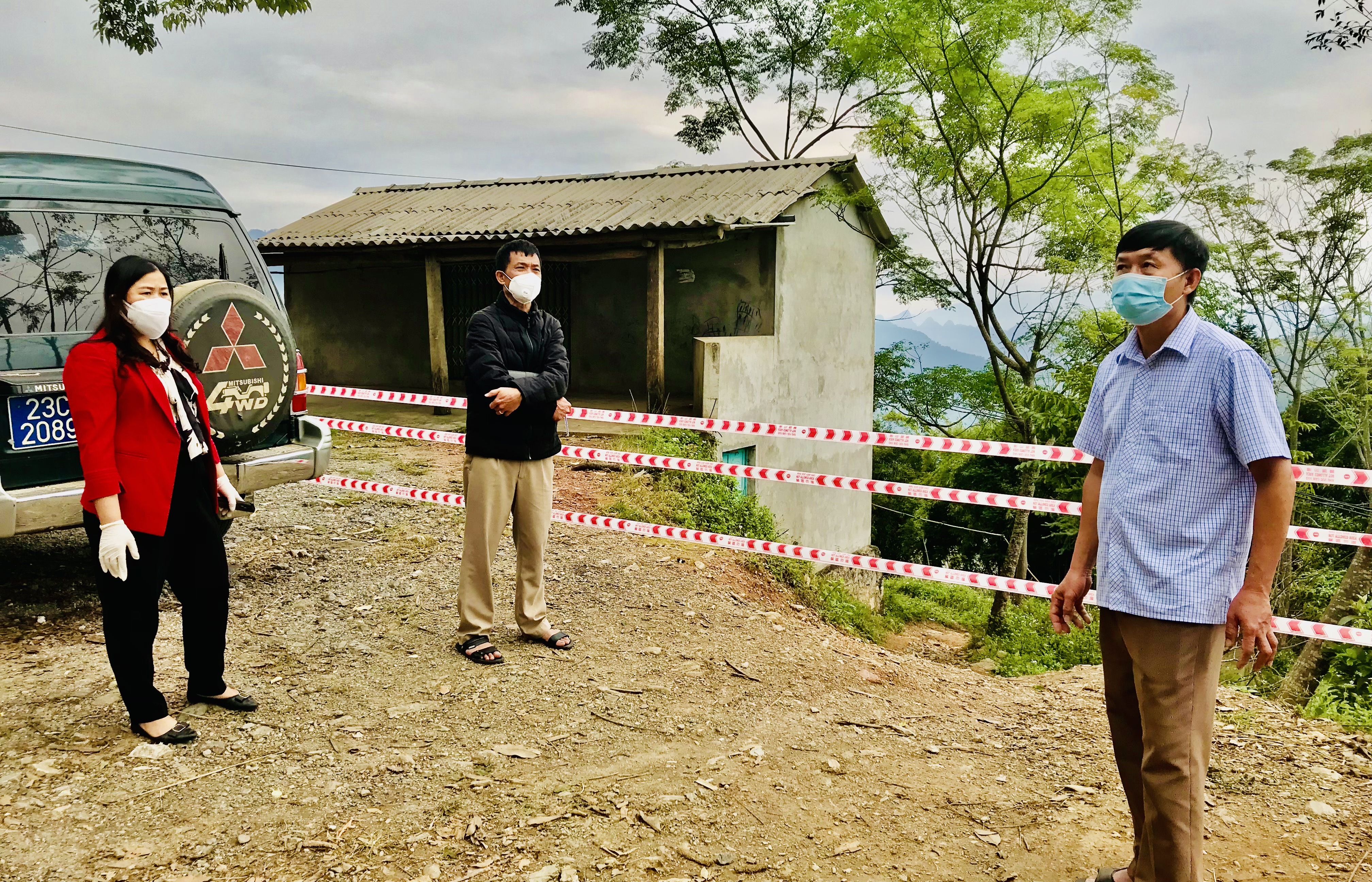 Lãnh đạo huyện Vị Xuyên kiểm tra khu cách ly tại xã Minh Tân