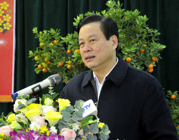 Chủ tịch UBND tỉnh Nguyễn Văn Sơn chúc Tết các đơn vị trên địa bàn xã Thanh Thủy
