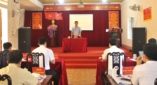 Bí thư Tỉnh ủy Đặng Quốc Khánh kiểm tra công tác chuẩn bị bầu cử tại Vị Xuyên